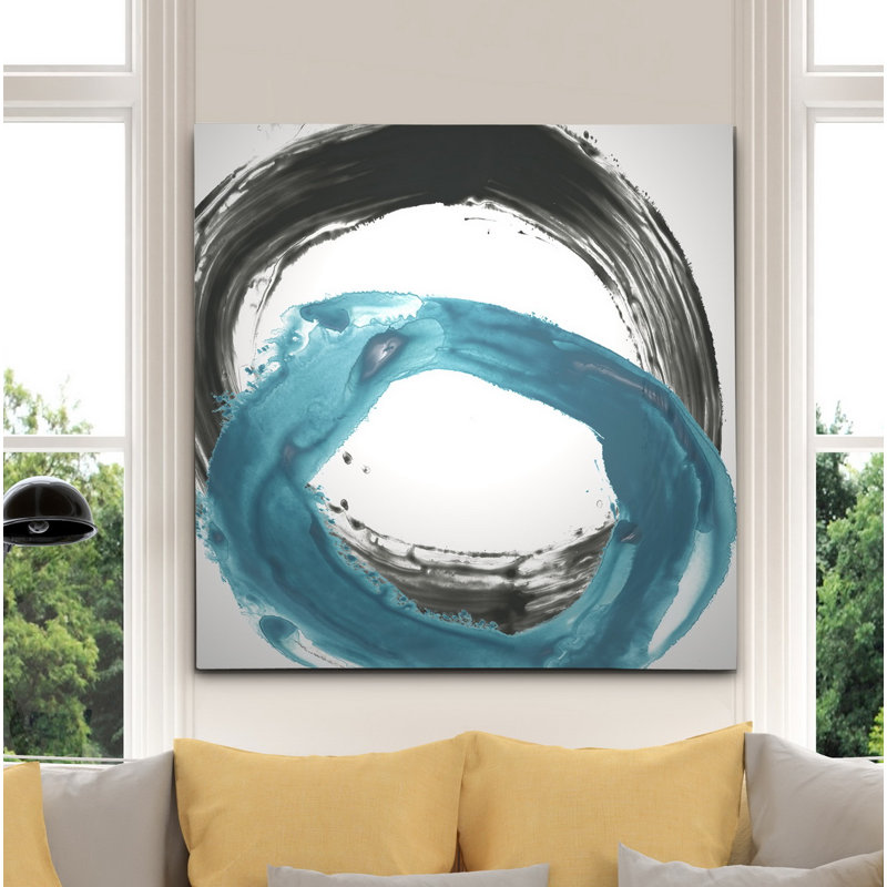 « circulaire réaction ix », peinture, H 40 po x l 40 po x P 1,5 po, Toile tendue