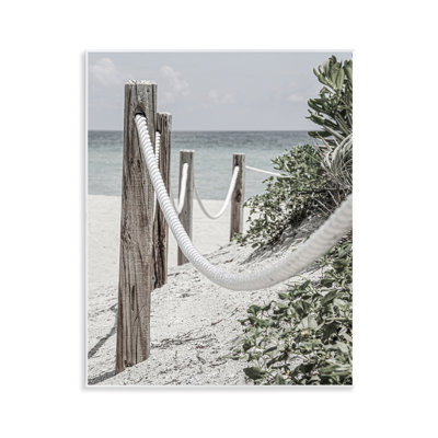 Rope Fence Beach Wall Plaque Art by Incado