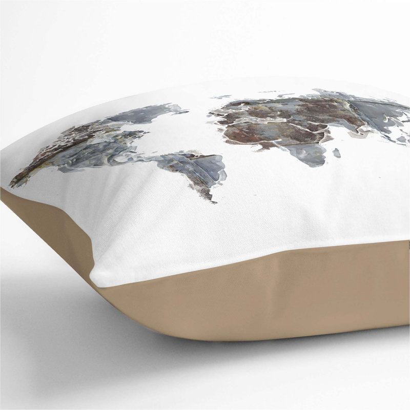 Square Cushion, Stone, 55cm H x 55cm W x 20cm D