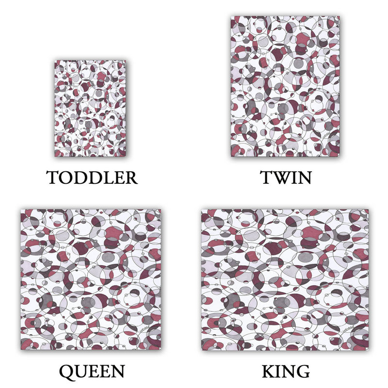 Geometric Shapes Duvet Cover, 1 King Duvet Cover + 2 King Shams