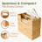 Hand-Woven Water Hyacinth Storage Box And File, Book, Newspaper, File Organizer, Decorative Storage Box With Handle