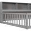 Lit de plancher gris avec garde-corps et rangement pratique sur le côté gris-1050599914-1050599919