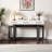 Elegant 3-Drawer Console Table, 57 Inch Extra Long Grey and White Entryway Table for Hallway Living Room Foyer Corridor-1088606451