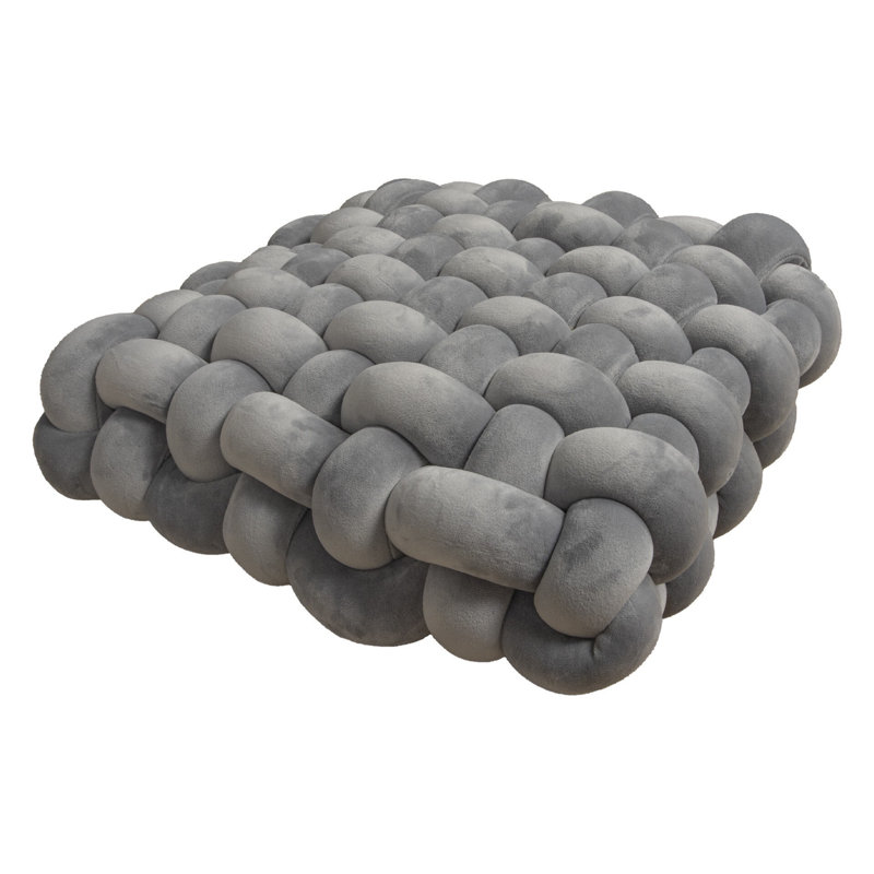 Ensemble de 2 coussins Knot - Coussins décoratifs pour canapé, canapé et lit, coussins décoratifs doux et confortables, Gris