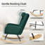 Cozy High-Back Fleece Glider Rocking Chair with Ottoman, Upholstered Rocker with Armrests and Lumbar Support for Nursery or Living Room-959125376