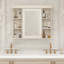 Armoire à pharmacie à miroir fixée au mur l 35,51 po l