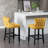 Jeemie Upholstered Counter Stool with Solid Wood Frame-741451642