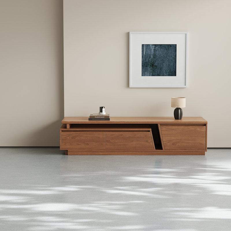 Modern Extendable TV Stand Media Console With Storage Drawers