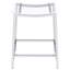Tabouret de comptoir chromé sans dossier (ensemble de 2)-1606928515