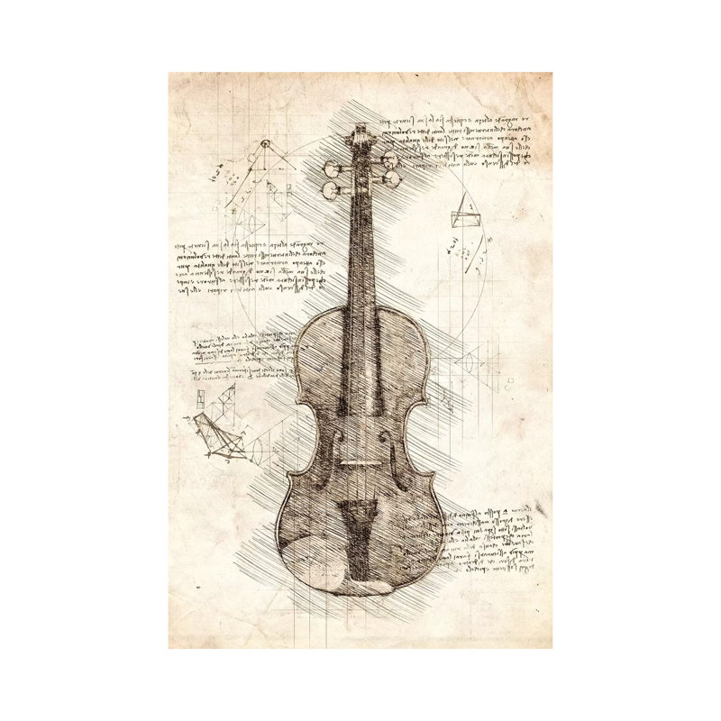 «Violin» par Cornélin, impression sur toile tendue, H 26 po x l 18 po x 1,5 po