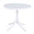 Summer - Modern White Round Plastic Table – 36 Inch Indoor/Outdoor Dining Table & Coffee Table, Lightweight Polypropylene All-Weather Patio Table For Garden, Courtyard, Kitchen, Camping (White)