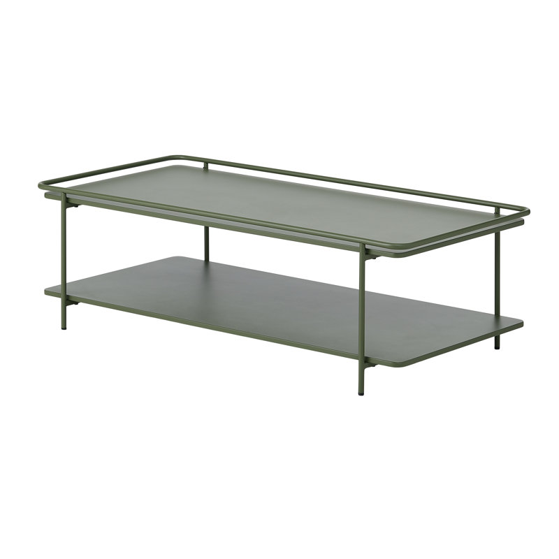 Teige Coffee Table with Storage, Olive green