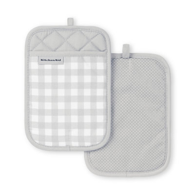 KitchenAid Gingham Pot Holder 2-Pack Set,, 7"x10"