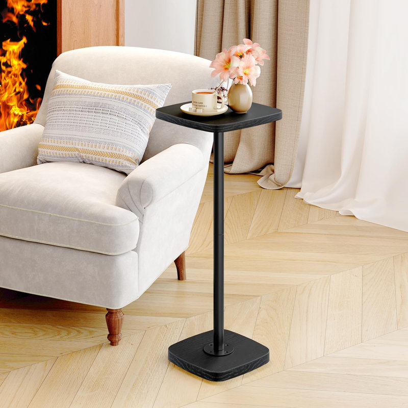 Table d'appoint carrée pour petits espaces, Noir