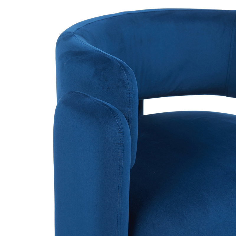 Hailey Velvet Occasional Chair, Dark Navy