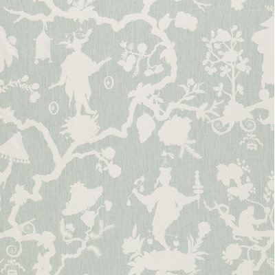 Shantung Silhouette Print Fabric