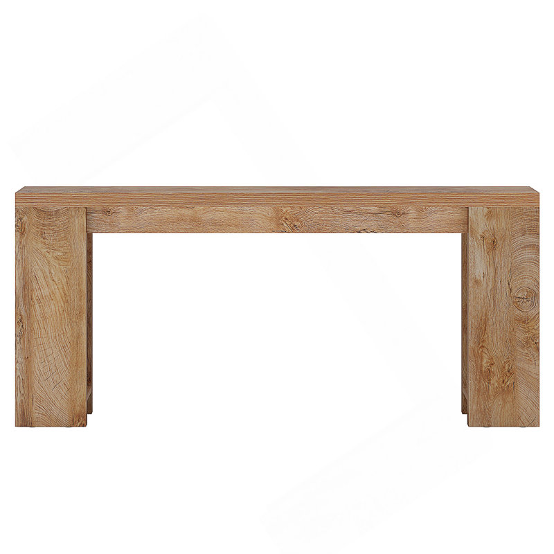 70.9" Farmhouse Console Table, Light Oak