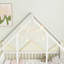 House-Shaped Floor Bed with Fence, Guardrails-398527331-398527330