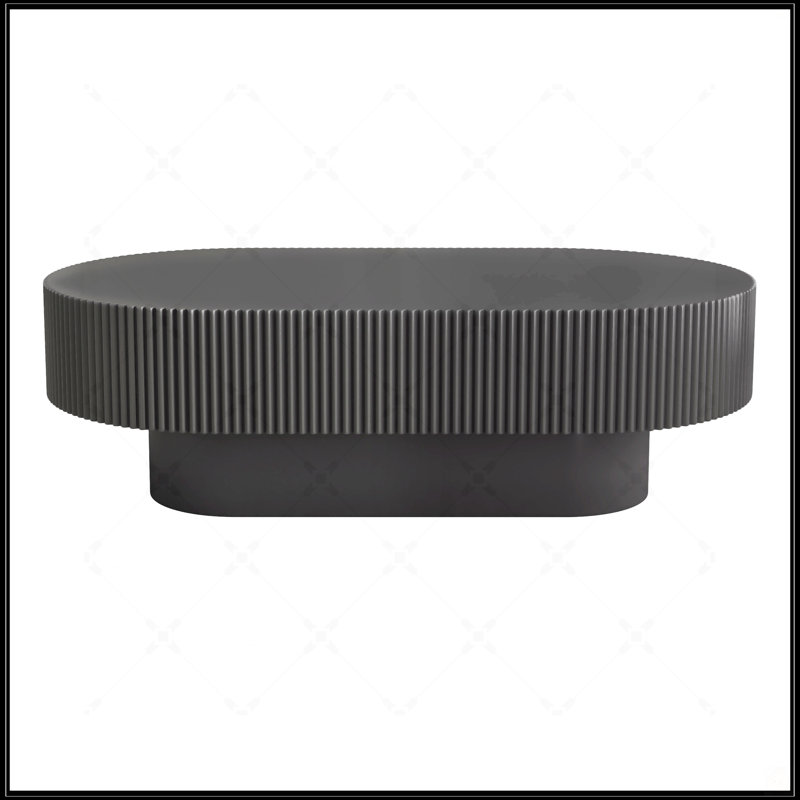 Table basse ovale élégante de 43,3 po, Noir