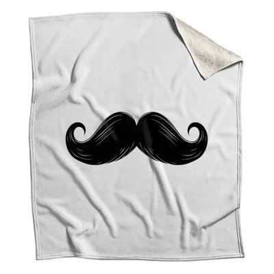 Couvertures noires à moustache enroulée