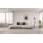 Falcone - Contemporary Off-white + Grey Bonded Leather Curved Sectional Sofa
