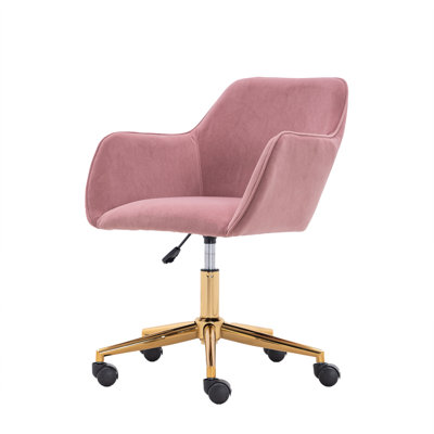 Miley Task Chair, Adjustable Height 360 revolving Home Office Chair,Makeup Chair by Etta Avenue