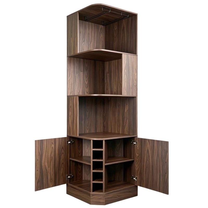 Armoire de bar Farmhouse, Noyer brun