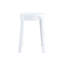 6 tabourets en plastique pour endroits variés, robustes et stables, taille de produit de 11,8 po, facile à transporter, salons blancs, couleurs éclatantes, siège carré,