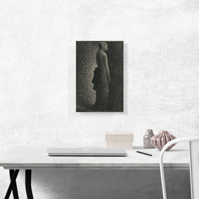 «The Black Bow 1882» par Georges Seurat, reproduction d'art sur toile tendue