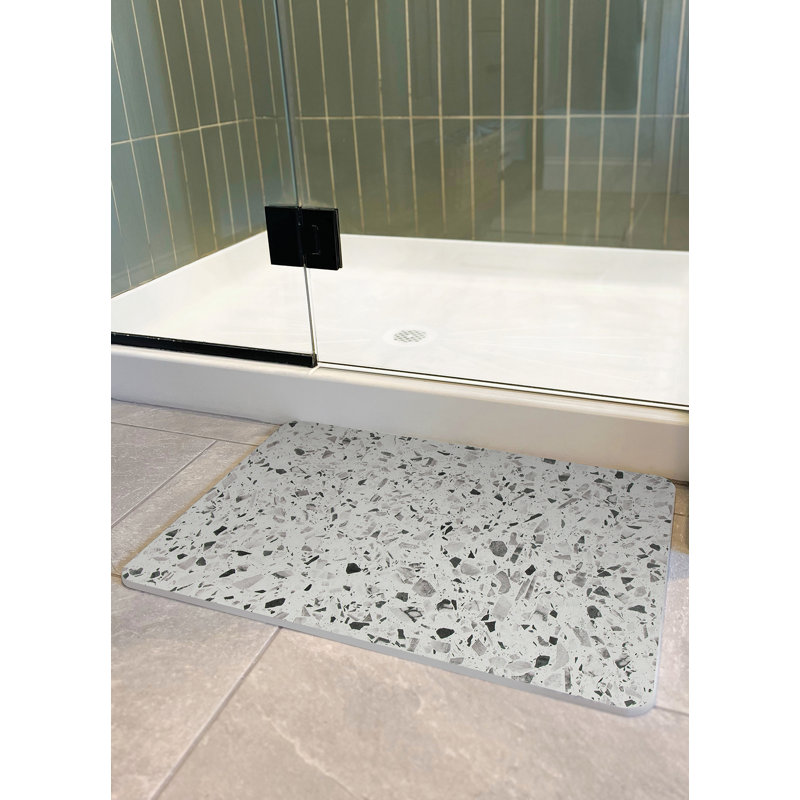 Terrazzo Grey Stone Quick Drying Mat