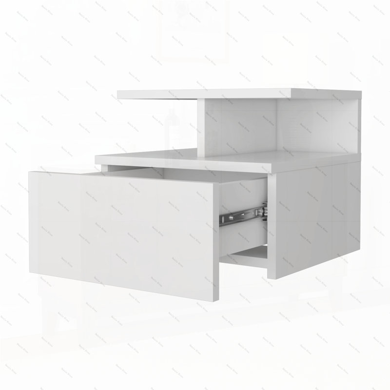 Mason 1-Drawer Floating Nightstand, White