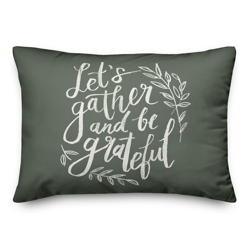 Outdoor Reversible Throw Pillow, H 18 po x l 25 po, Sauge