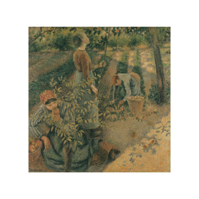 «The Apple Pickers» par Camille Pissarro - Estampe numérique