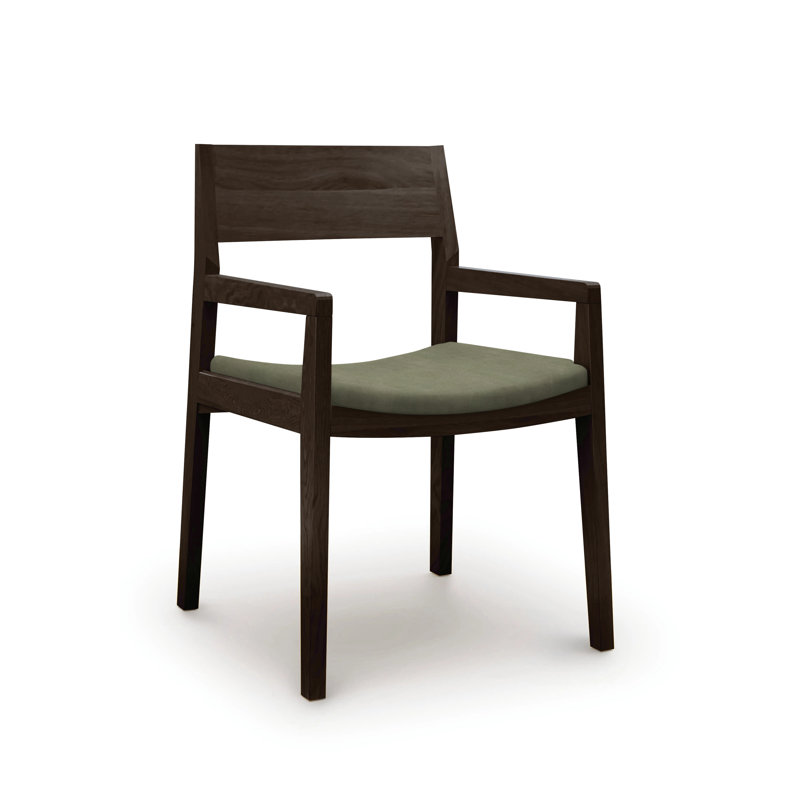 Iso Microsuede Arm Chair, Onyx Microsuede, Smoke Cherry