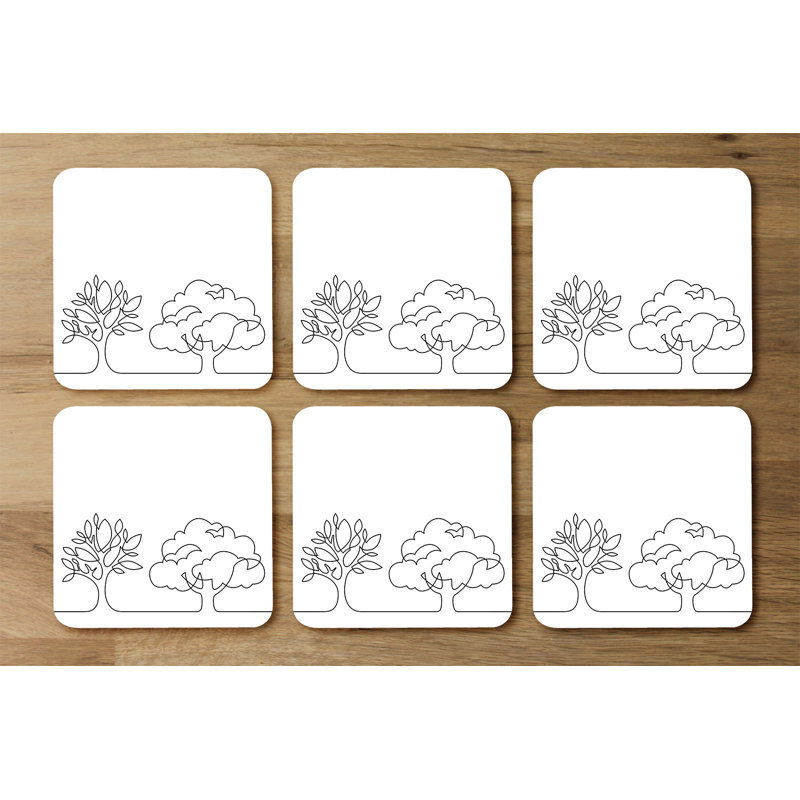 Dragic Square 6 Piece Coaster Set