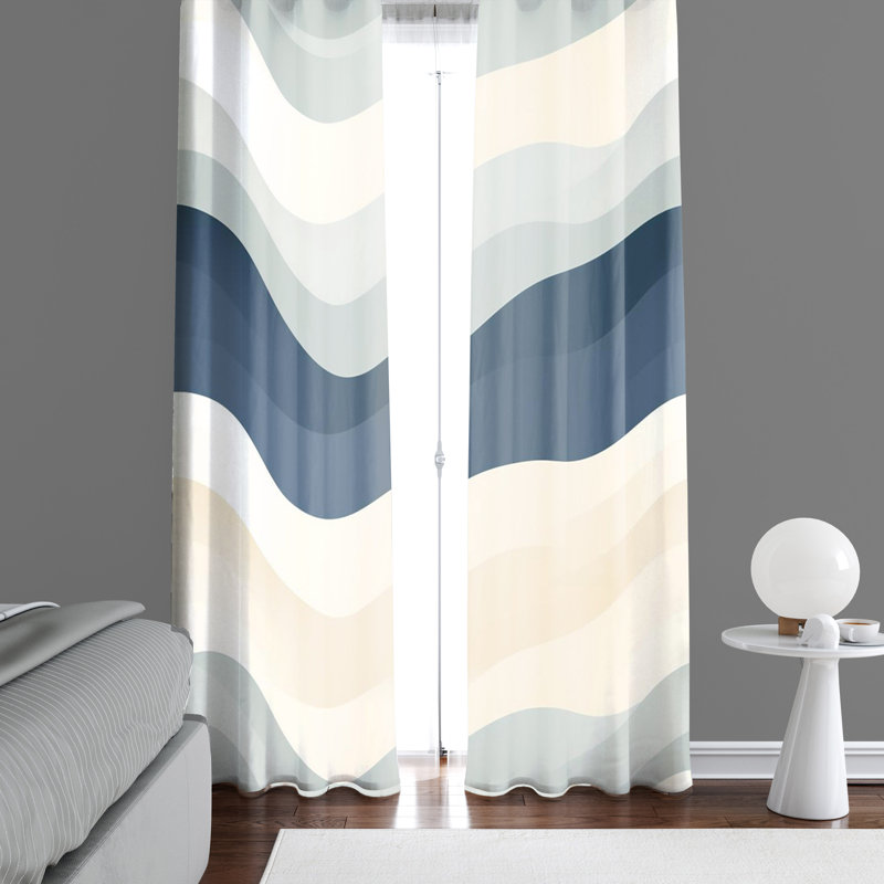 Paire de rideaux semi-transparents en polyester Chrystin, L 20 po x L 82 po