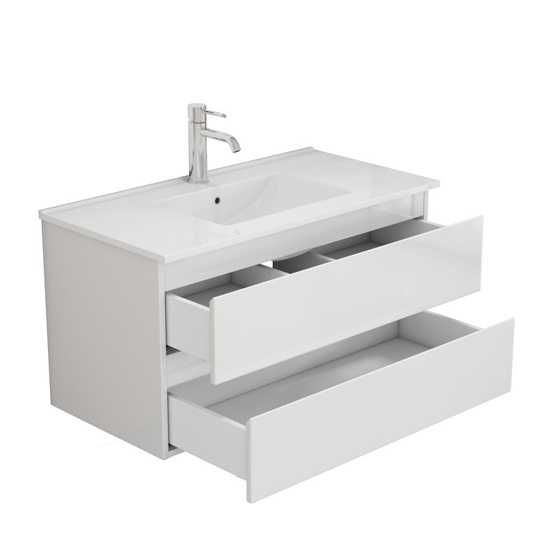 Ensemble de meuble-lavabo moderne avec tiroirs à fermeture en douceur, 36"