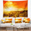Tapisserie de soleil avec accessoires suspendus en polyester paysages-28490266