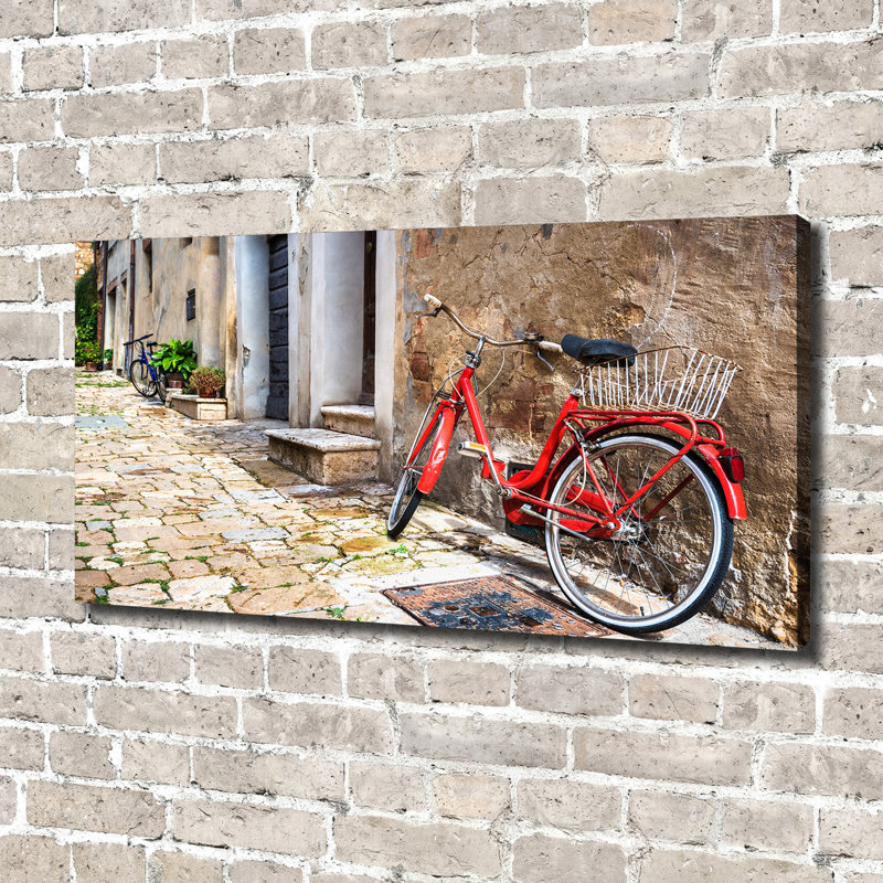 Red Bicycle - Wrapped Canvas Print