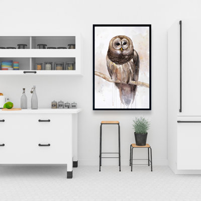 Chouette rayée, reproduction sur toile