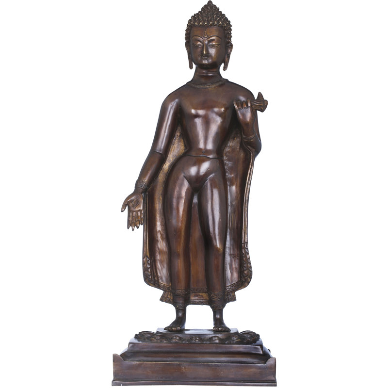 Statue de Bouddha debout, Brun foncé