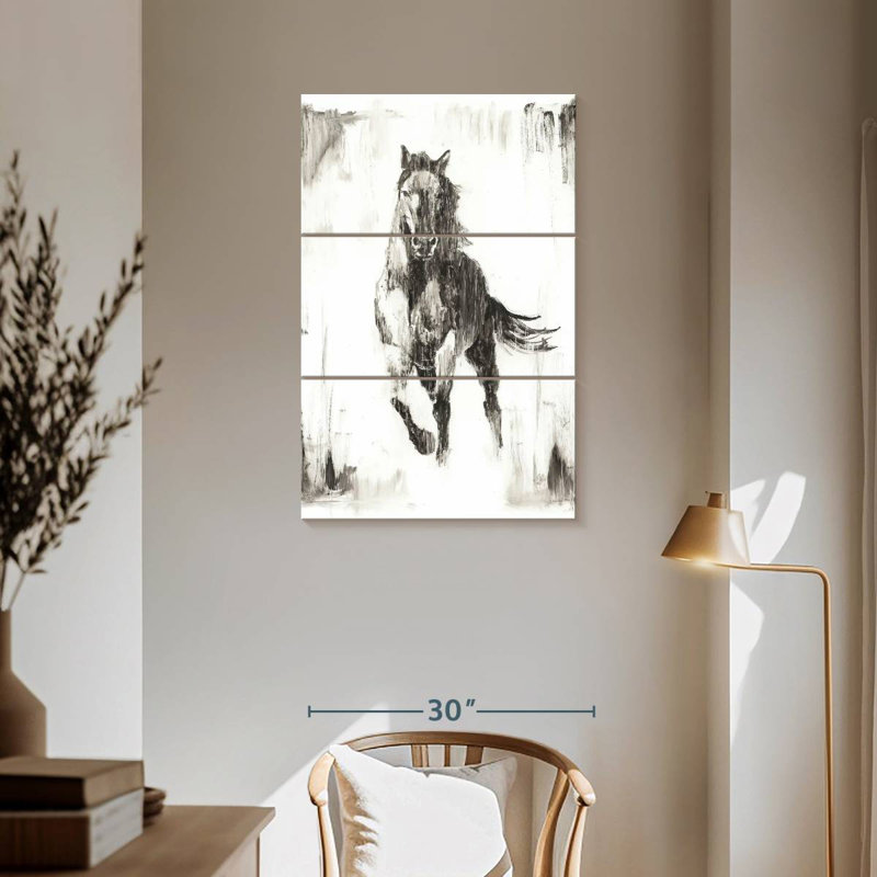 Brampt Rustic Black Stallion II, 57" H x 36" W