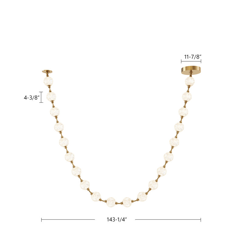 Luminaire suspendu sphérique Marni, Laiton naturel, 20