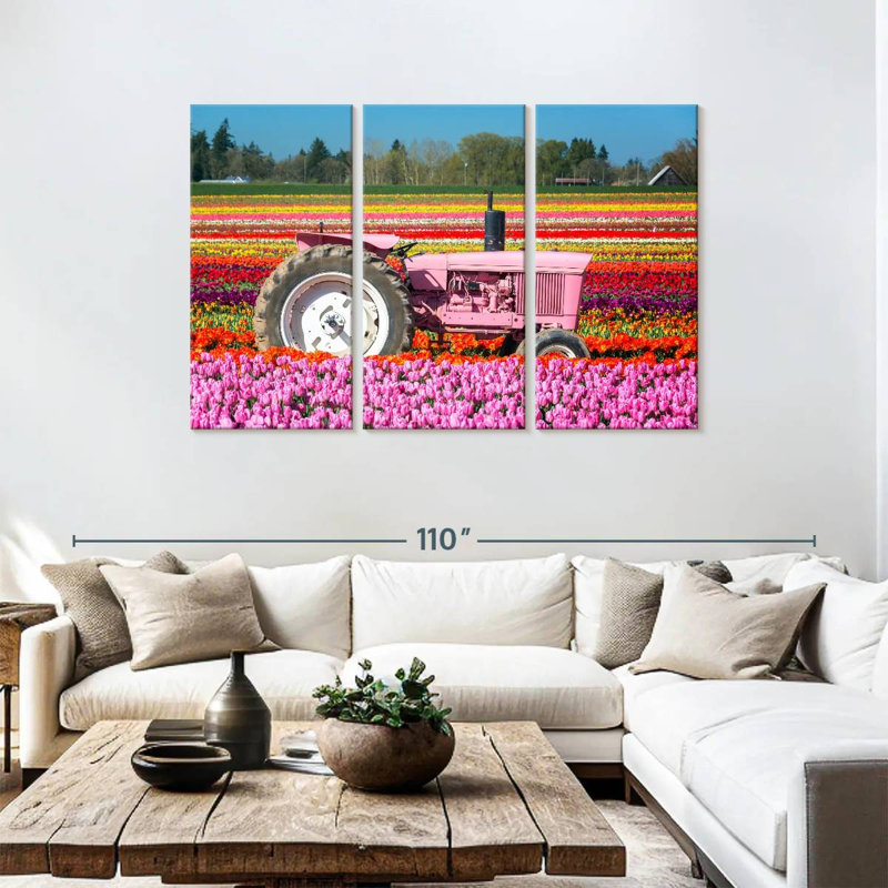 Tracteur de ferme à tulipes Alvord, H 48 po x l 74 po