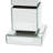 Glass Pillar Decorative Silver Candle Holder with Mirrored Sides-49646097