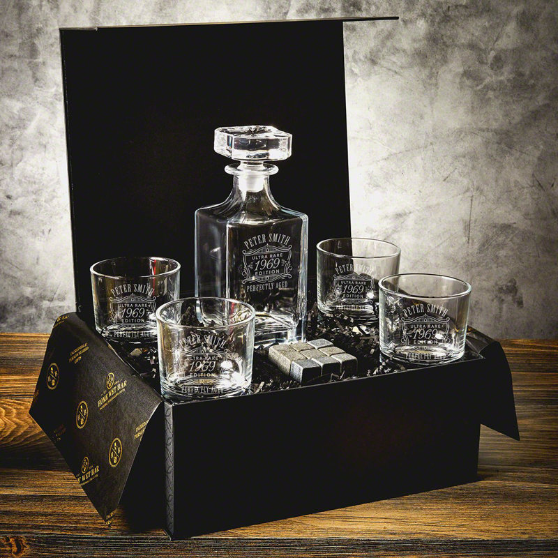 Ensemble de carafe à whisky Fairbanks 7 pièces Ultra Rare, Oui