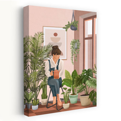 Art contemporain, plante abstraite, art mural