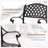 Cast Aluninum Bistro Patio Set 3 Piece Metal Outdoor Bistro Table and Chairs Set of 2 for Garden，Bronze