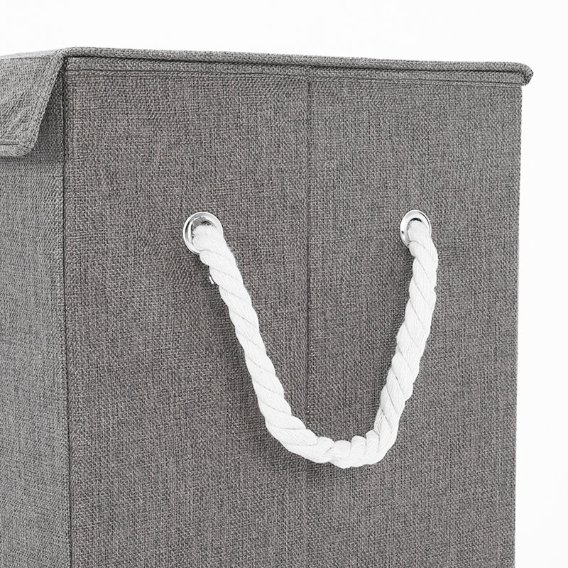 Fabric Laundry Hamper with Handles, Grey