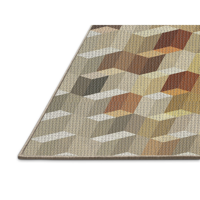Tapis beige / brun Power Loom, Rectangle 7 pi x 9 pi